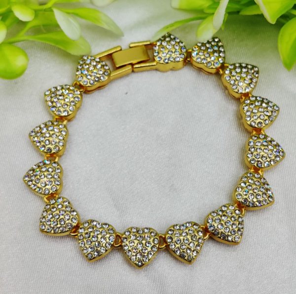 Elegant Adjustable Heart Crystal Bracelet – Imported Design