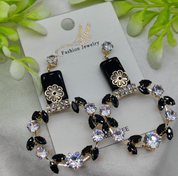 Elegant Floral Hoop Earrings – Imported Luxury Look