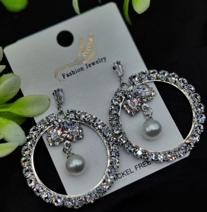 Imported Elegant Starburst Pearl Earrings