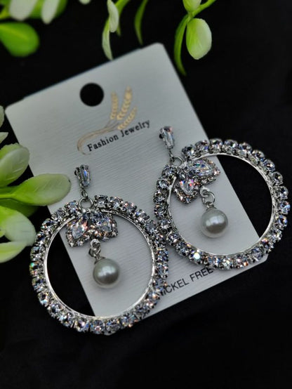 Imported Elegant Starburst Pearl Earrings