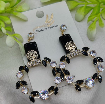 Elegant Floral Hoop Earrings – Imported Luxury Look