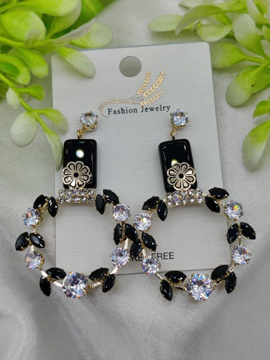 Elegant Floral Hoop Earrings – Imported Luxury Look