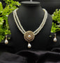 Imported Radiant Double-layered Pearl Necklace With Golden Sunburst Pendant | Girls & Women Fashion