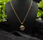 Timeless Elegance Gold Pendant Necklace Set With Radiant Crystals