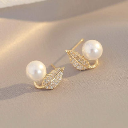 Leaf Pearl Earring