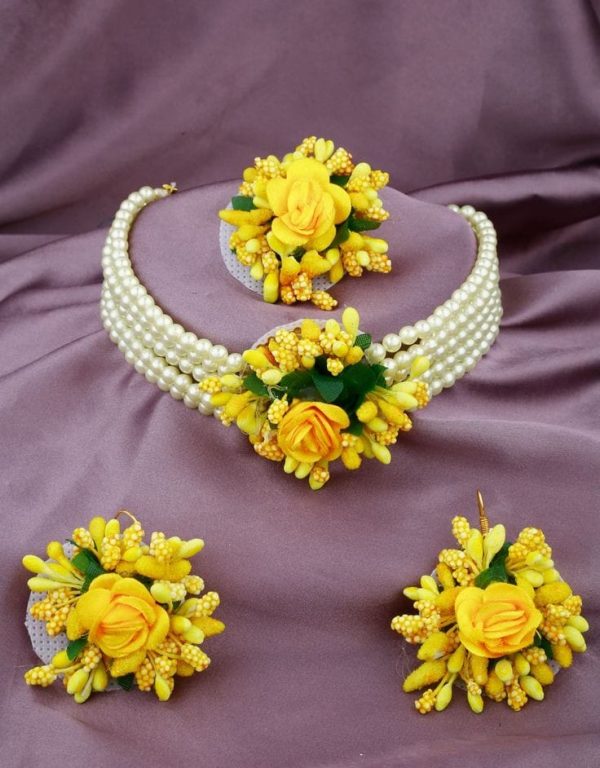 Artificial Flower  Jewellery Set
