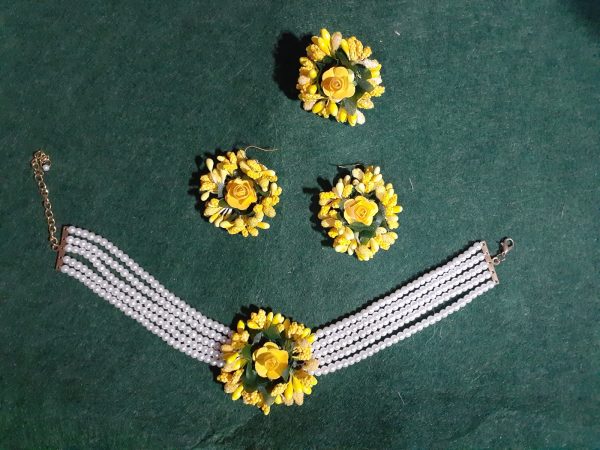 Artificial Flower  Jewellery Set