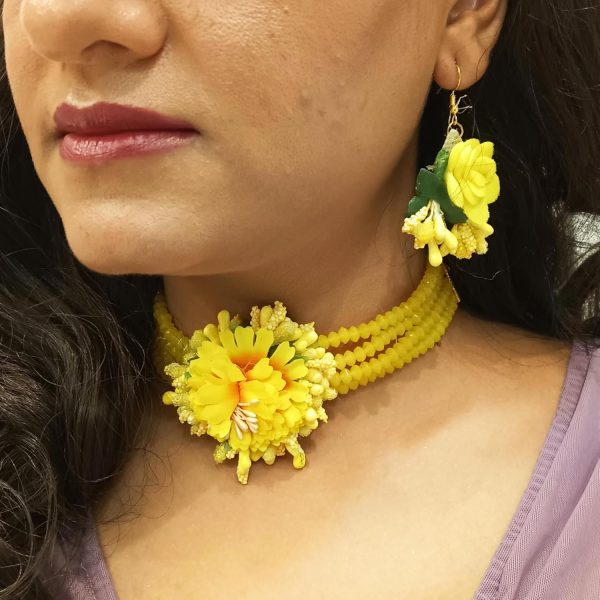 Artificial Flower  Jewellery Set
